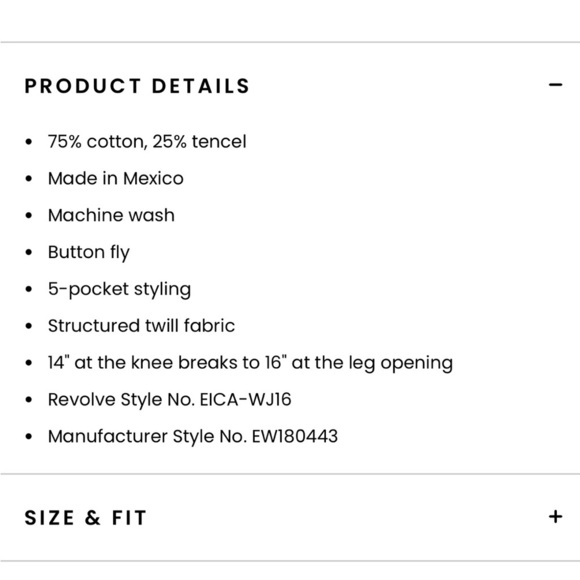 ETICA Amis Relaxed Boot Cut Jeans Dusty Aqua 29 Wide Leg Revolve Green - Picture 2 of 9